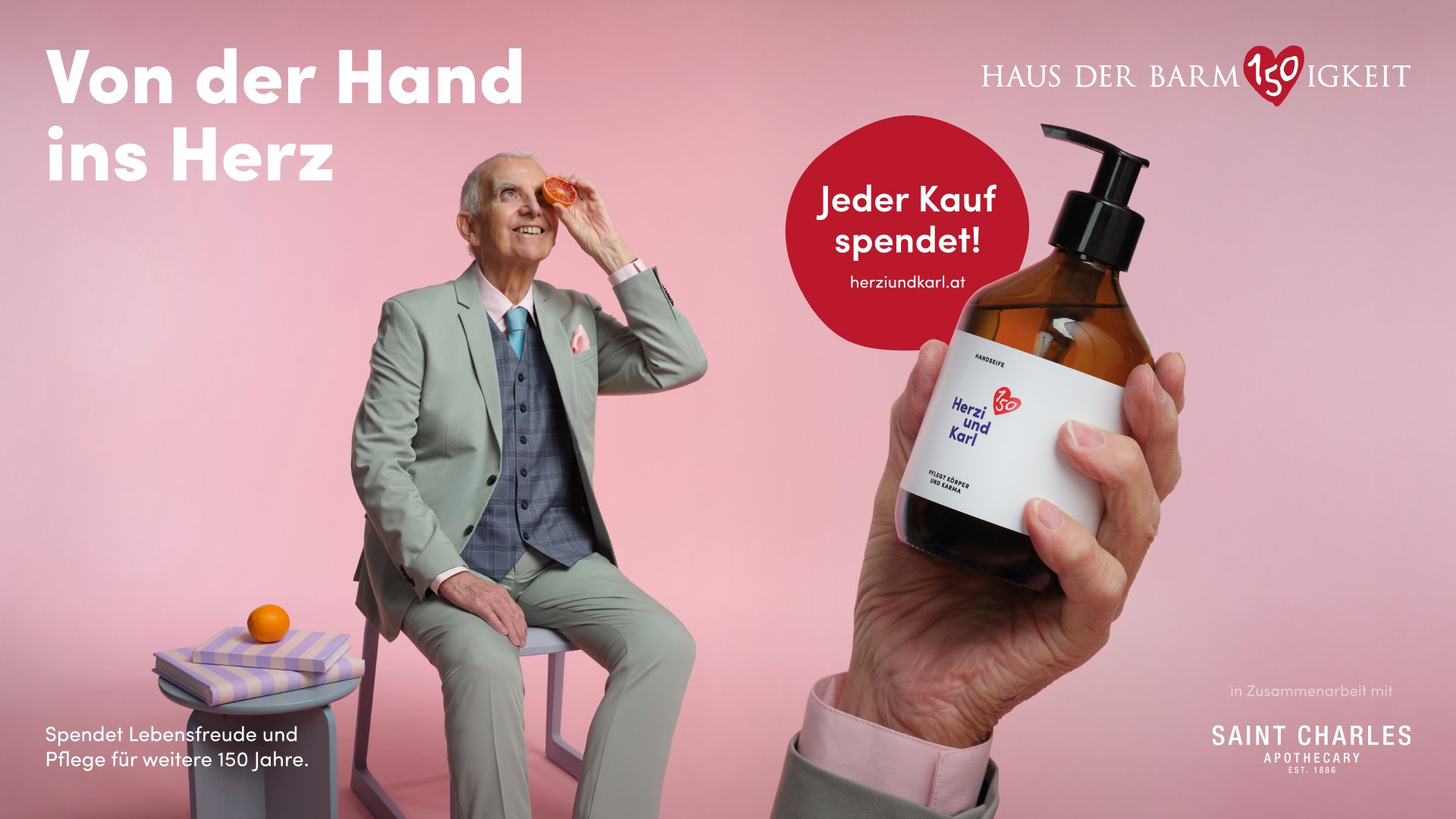 Titelbild zu Herzi und Karl – Jubiläumskampagne für das Haus der Barmherzigkeit