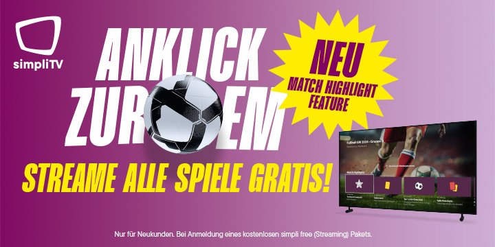 Titelbild zu simpliTV: digitaler Volltreffer zur EM