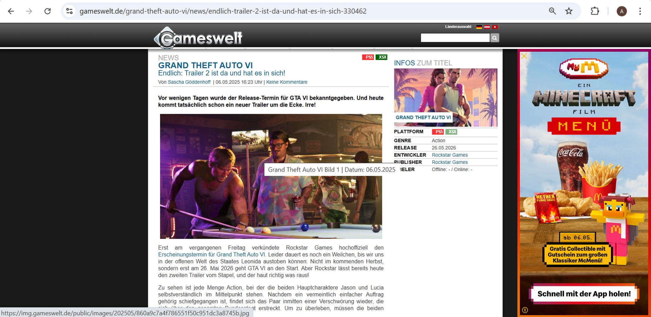 Titelbild zu Ein Minecraft McMenü