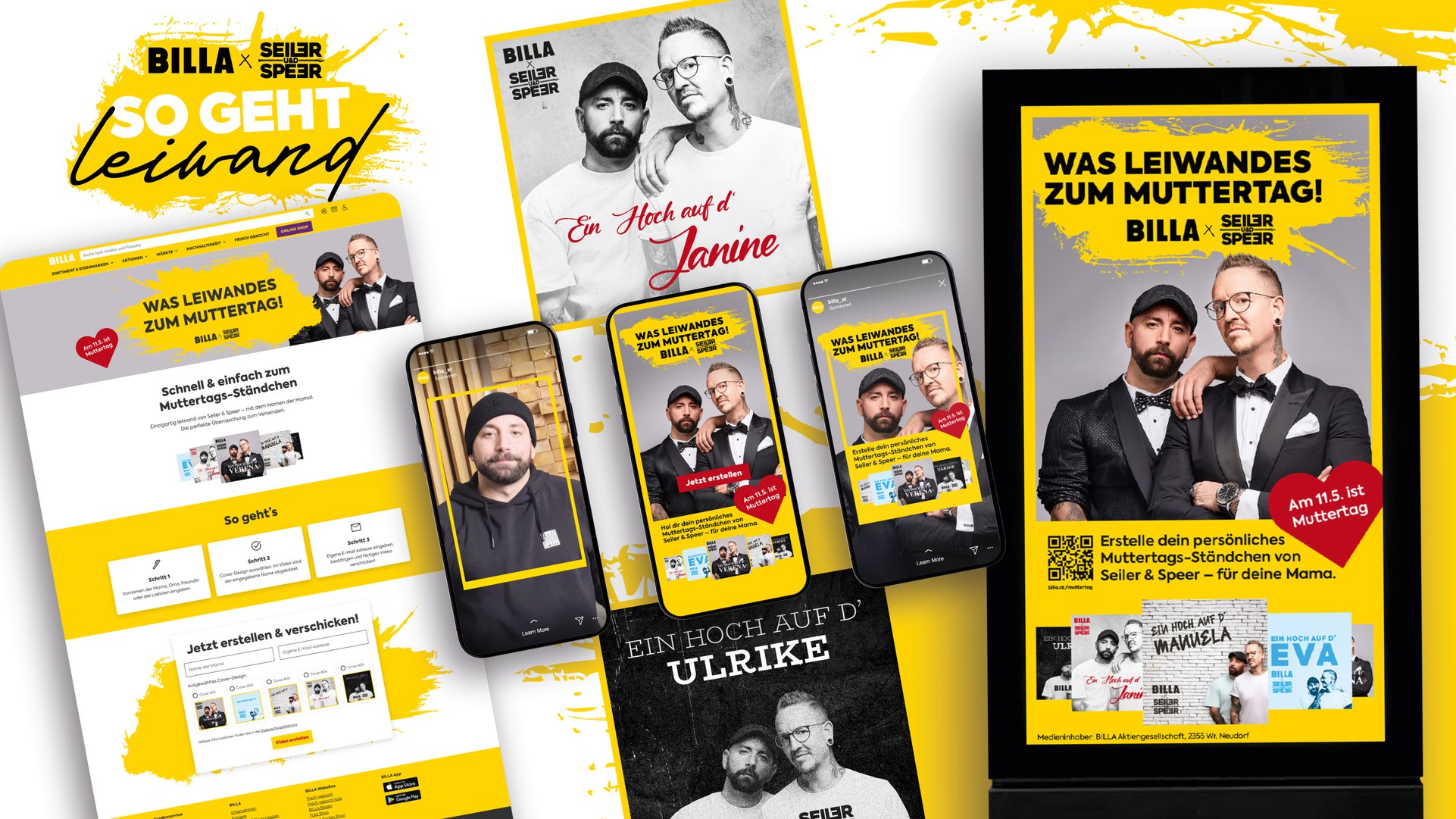 Titelbild zu BILLA x Seiler & Speer lassen mit personalisierten, KI-generierten Muttertags-Ständchen die Mütter hochleben