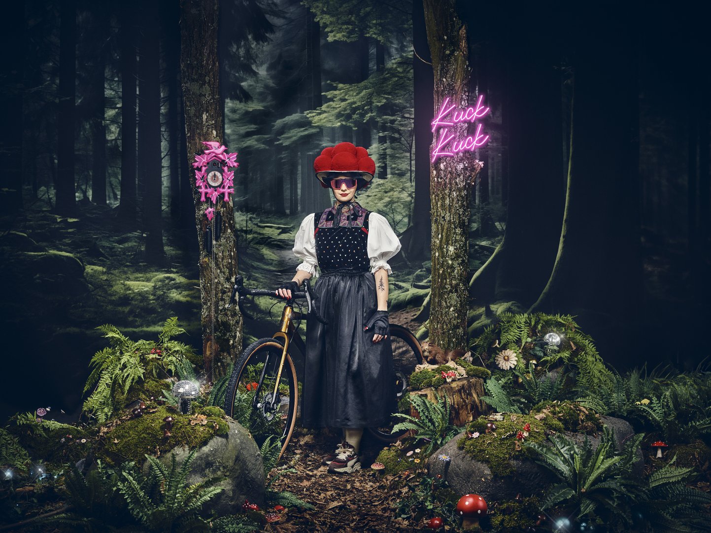 Markenbotschafterin „Schwarzwald Marie“ in KI-generierter Kulisse