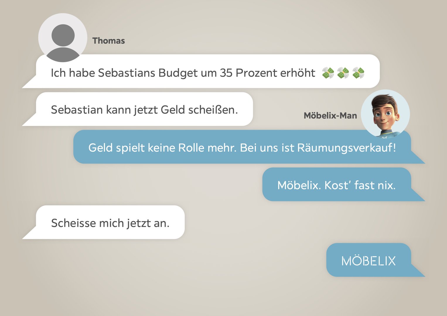 Titelbild zu Möbelix Chat-Affäre