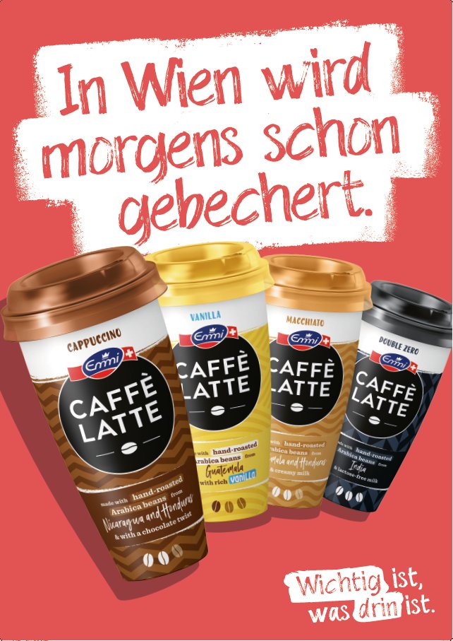 Emmi Caffè Latte - in Wien wird morgens schon gebechert