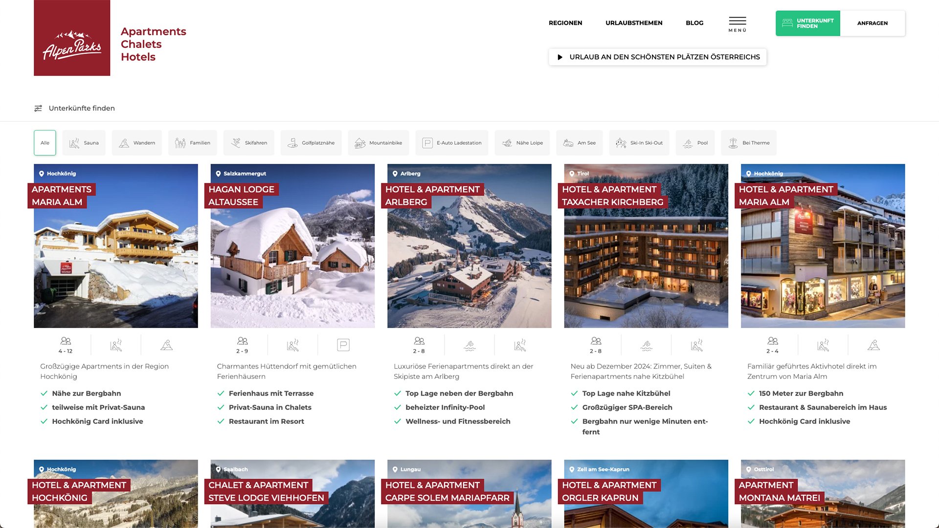 Alpenparks – Urlaub an den schönsten Plätzen Österreichs