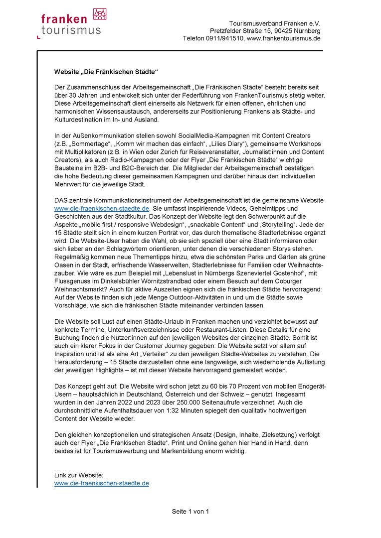 Die Fränkischen Städte