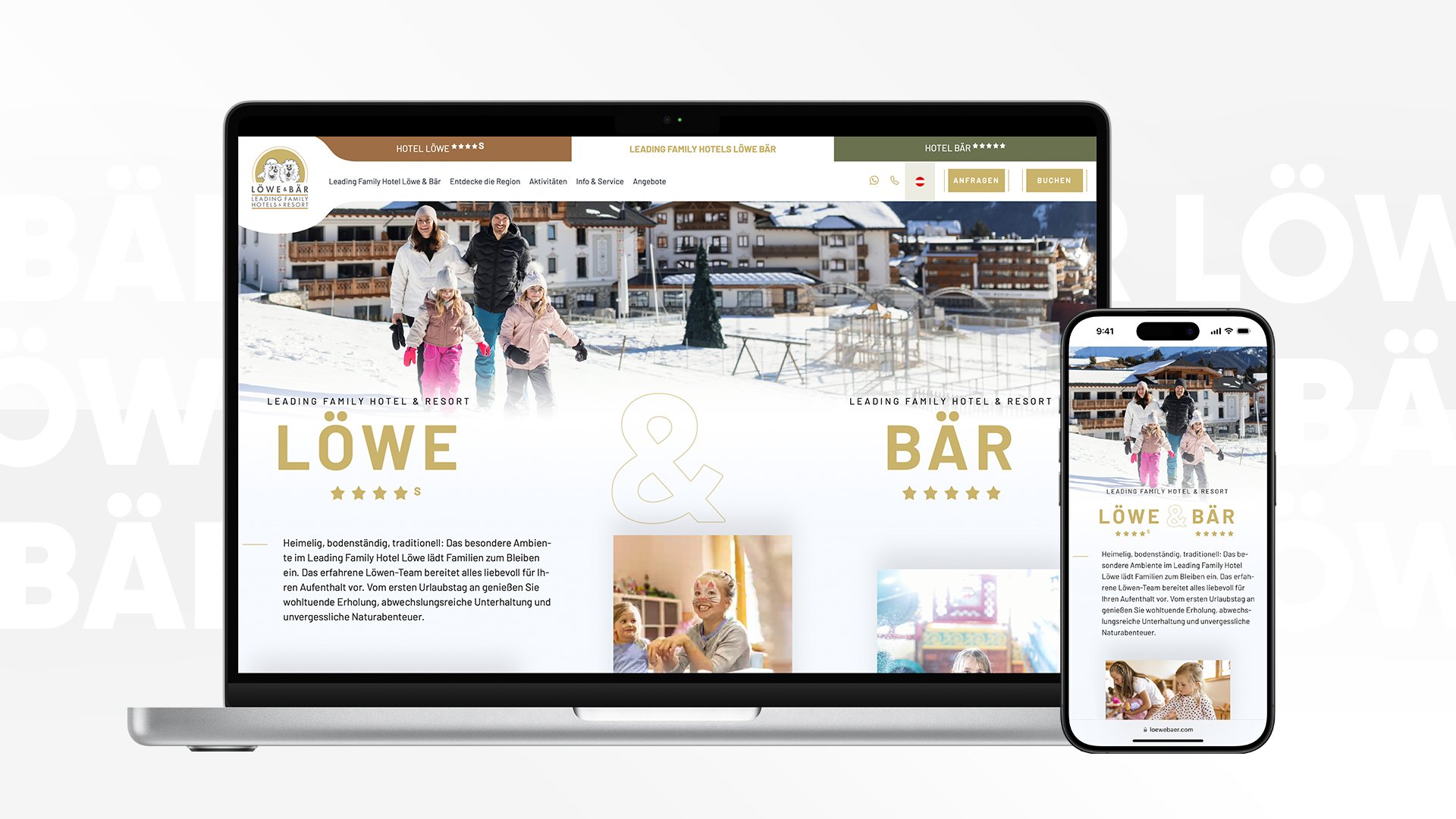 Website-Relaunch für Leading Family Hotels Löwe & Bär: neuer Look, verbesserte Features