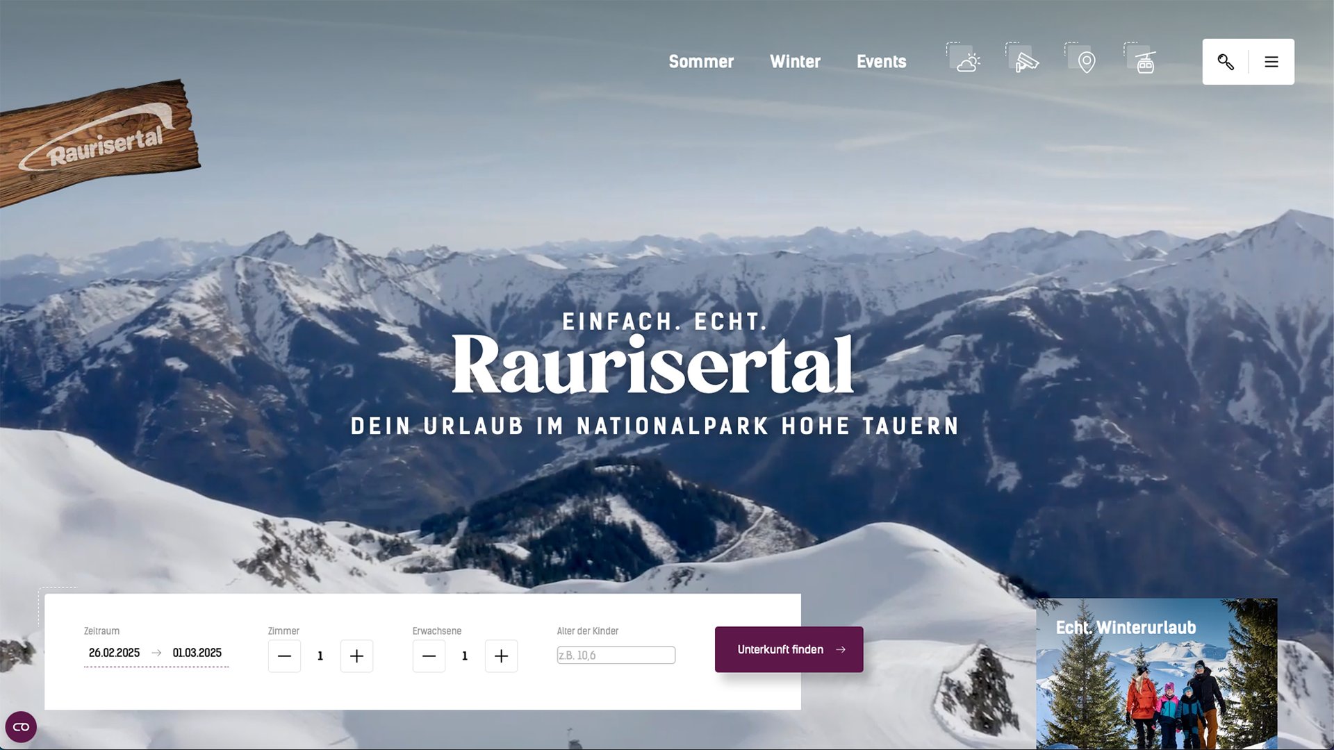 Natürlich. Echt. Digital. – Der neue Webauftritt des Raurisertals