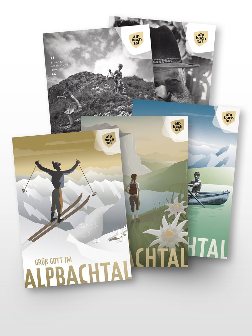 Alpbachtal Retro Plakate