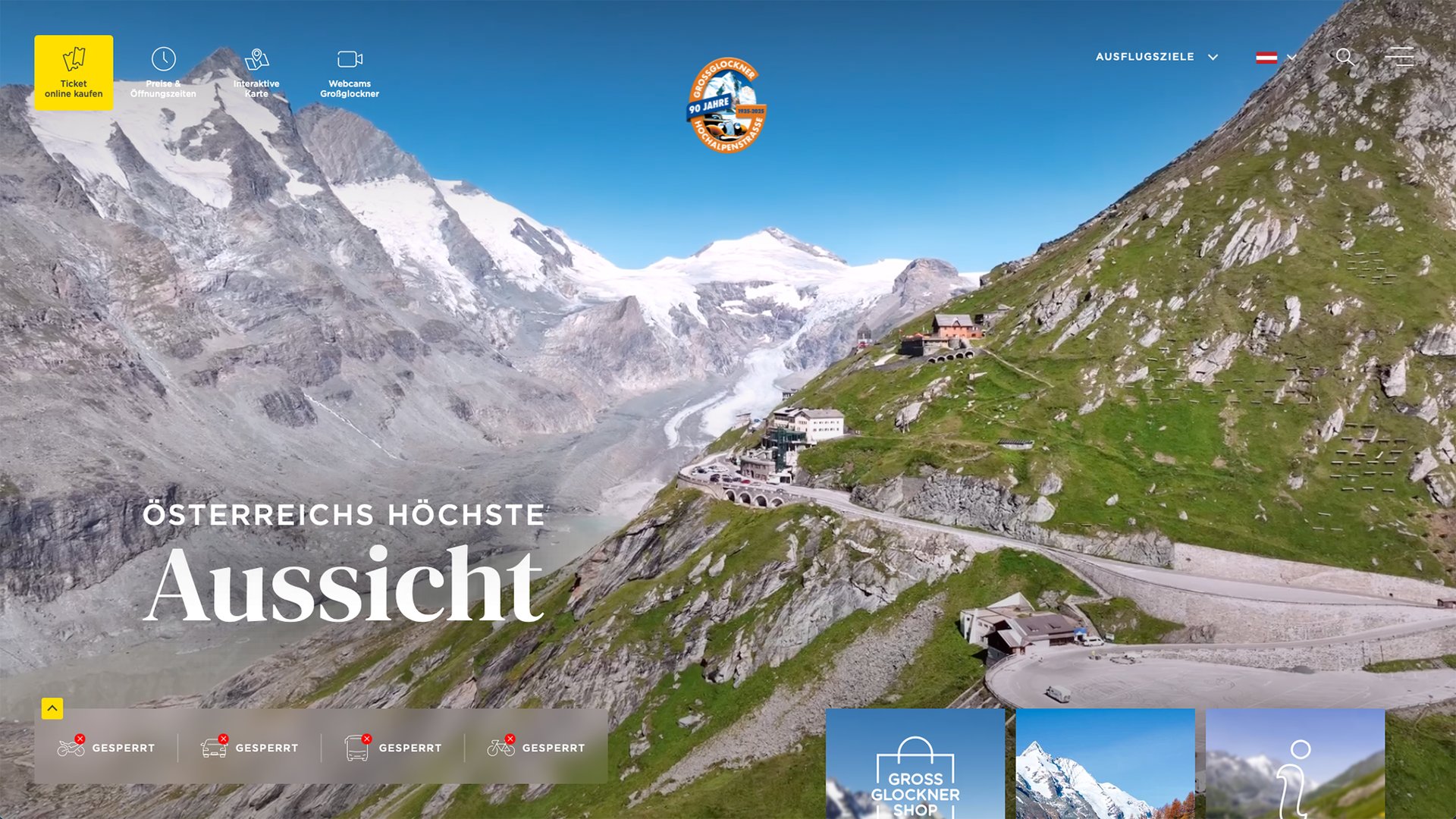 Ein digitales Panorama – Der neue Webauftritt der Großglockner Hochalpenstraßen
