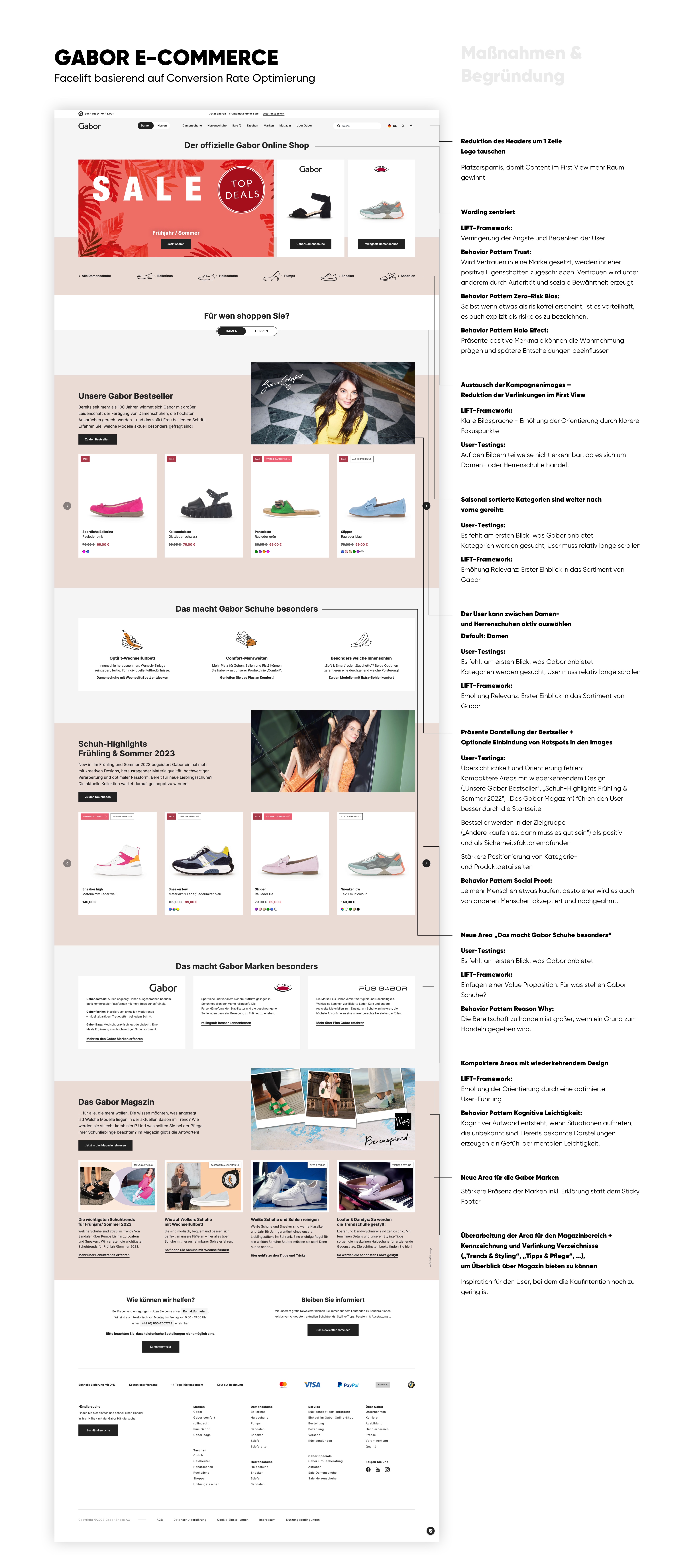 Gabor Online-Shop: deutliche KPI-Steigerung dank durchdachter CRO- & UX-Maßnahmen