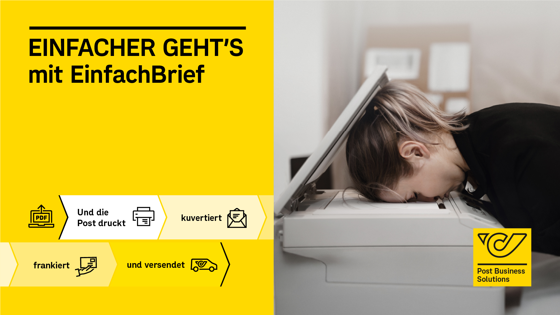 Einfacher geht’s mit EinfachBrief. Die smarte Business Lösung für KMUs: Einfach erklärt. Emotional aktiviert. Digital skaliert – die Performance Kampa