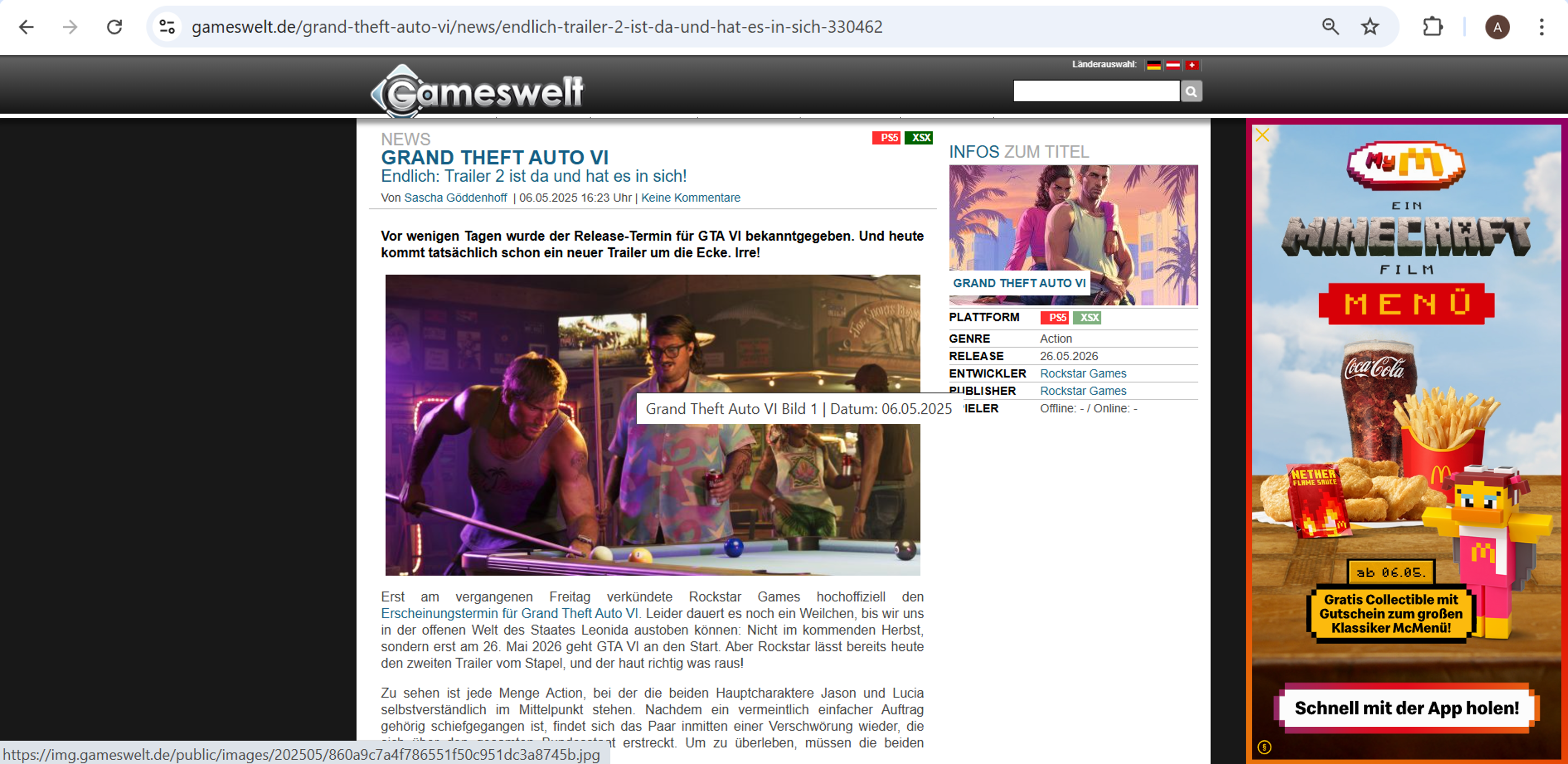 Ein Minecraft McMenü