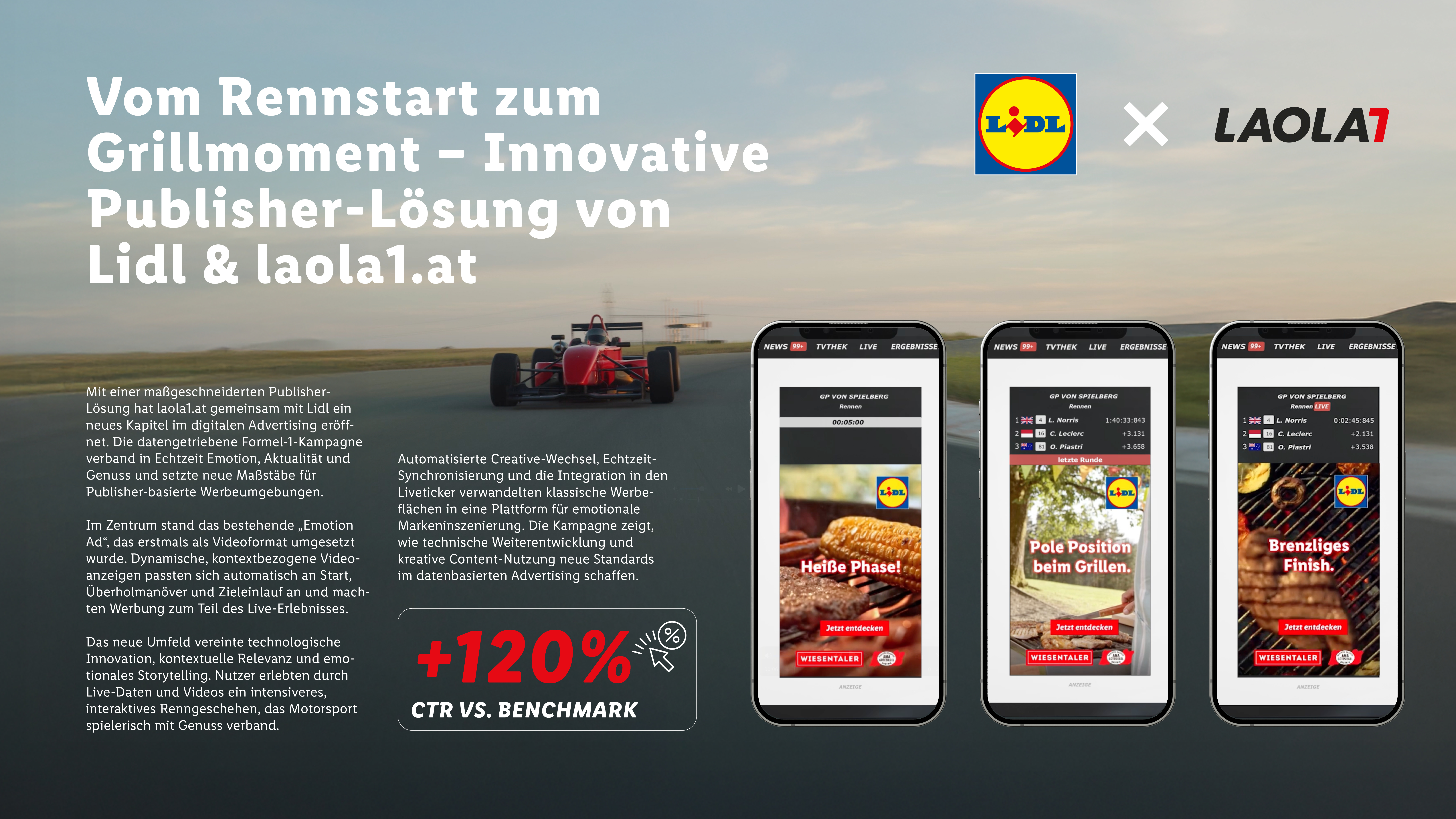 Vom Rennstart zum Grillmoment – Innovative Publisher-Lösung von Lidl & laola1.at